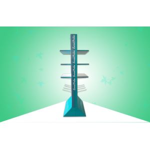 Metal Hooks Cardboard Floor Display Stands , Cardboard Merchandising Displays