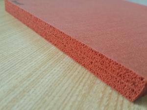 China Double Sides Impression Fabric Silicone Sponge Sheet , Silicone Foam Sheet Heat Insulation on sale
