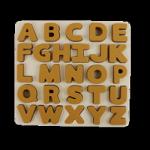 Food Grade Kids Silicone Puzzle With Letters Alphabet Shape