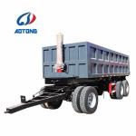 20 Ton Cargo Dump Semi Trailer Truck with 2 Axles Full Trailer Drawbar and Leaf