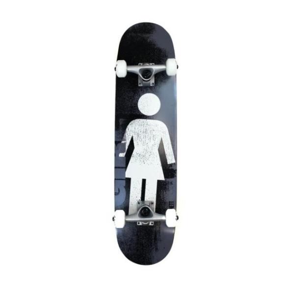 Girl Skateboards Niels Bennett Roller Black / White Complete Skateboard - 7.75"