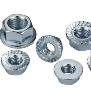 Wholesale Carbon Steel Galvanized Hex Flange Nut for Heavy Industry according to DIN Standard from china suppliers