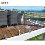 Decorative Garden Fencing Aluminum Balustrade U Channel Glass Railing System