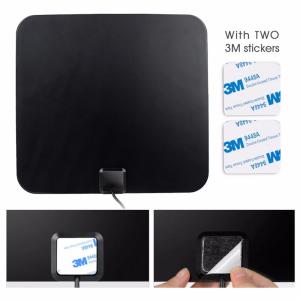 Wholesale ABS 50 Mile Range Amplified Indoor HDTV Antenna with Detachable Amplifier Signal Booster from china suppliers