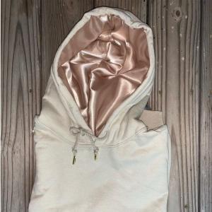Wholesale Golf Fleece Lined Hooded Sweatshirt Silk Hoodie Zip Pullover Regular Sleeve Style Satin Lining from china suppliers