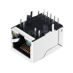 LPJG4933HENL 100/1000 Base-T Tab Down Green/Yellow Led Single Port Cat5e RJ45