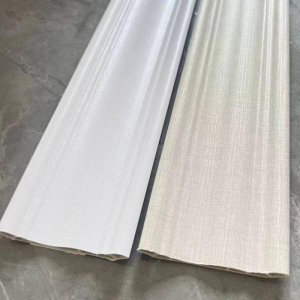 Flooring Accessory Fireproof SPC Skirting Handscraped Deep Embossed EIR