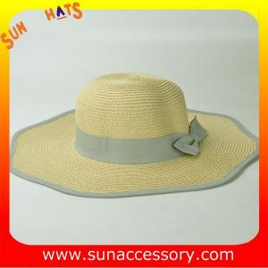 Wholesale AK16842 Wide brim sunny beach paper straw hats in stock , promotion cheap hats . from china suppliers