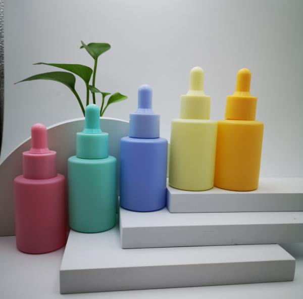 customizable new design low price 30ml glass dropper bottles macaroon color for