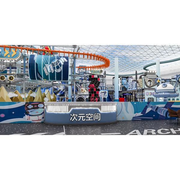 Custom Indoor Play Structure for Kids with Slides and Climbing Walls