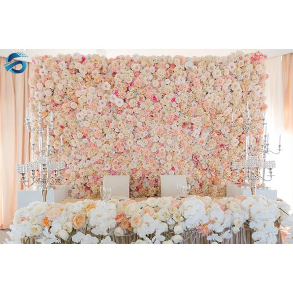 Durable Plastic Artificial Flower Wall Corrosion Resistance Customized Size
