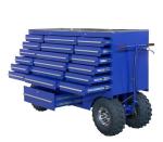 Versatile Metal Tool Cart Trolley with Iron Construction and Stainless Steel