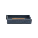 Square Polyresin Bathroom Accessories Set With Laser Bamboo Letter