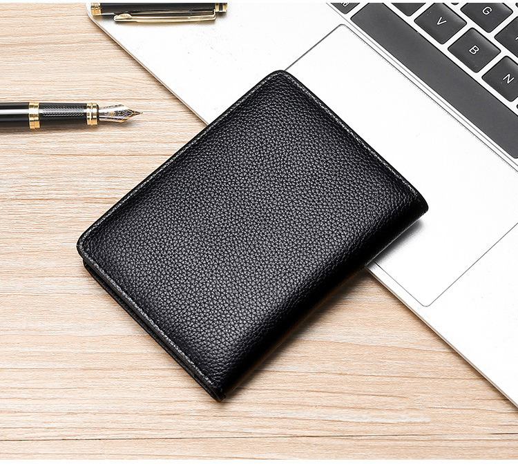 Multi-Slot Anti-Degaussing Card Holder for Men's Driver's License in Genuine Leather