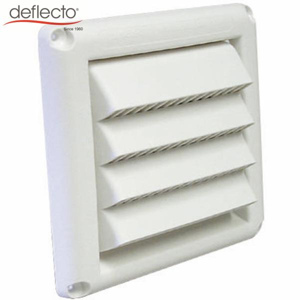 Fixed Louvre Vent Covers White Plastic Louvered Dryer Vent Cap 4 Inch 100MM