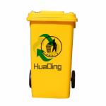 China Supplier Outdoor 240L Yellow Dustbins Plastic Garbage Bin Waste Bins,