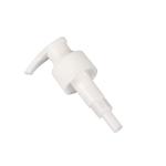 White Flat Strip Ribbed Rosette Plastic Lotion Pump 28/410 Screw Unlock Press