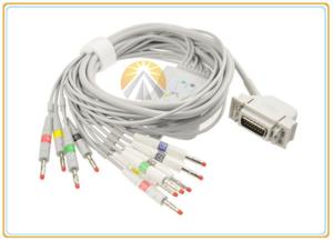 Wholesale Siemens Hellige Bosch ECG Electrode Cable With 10 Leadwires Banana Gray Color from china suppliers