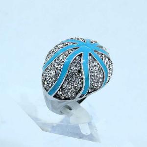 Wholesale Fashion 316L Stainless Steel Casting Clay CZ Stones Ring LRX348 from china suppliers