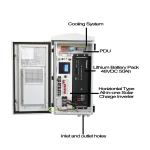IP55 White Outdoor Solar Power Supply Cabinet Ups System 3kw 5kw