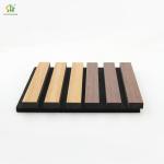 Natural Oak Polyester Acoustic Wall Board Interior Decor Slat Soundproof Wall