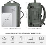 Casual Carry On Luggage Bag Olive Green Duffel Travel Bag With USB Charging Port