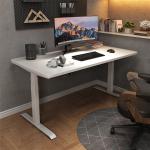 White Wooden Dual Motor Electric Table Legs Sit and Stand Desk for School