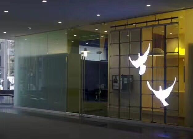 P15.625mm transparent glass video led display price billboard displays
