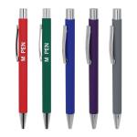 Classy Soft Coating Metal Ball Pen 1.0mm Tip Clip Ballpoint Pen Customized Logo
