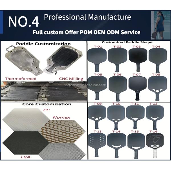 Custom Thermoforming Pickleball Paddle 16mm Thickness with USAPA Standard Certificate