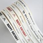INS Style Rib Beige Birthday Cake Gift Wrap Ribbon English Bouquet Decoration