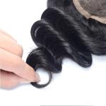 Natural 4x4 Lace Closure Hair Extensions No Animal Loose Wave Closure