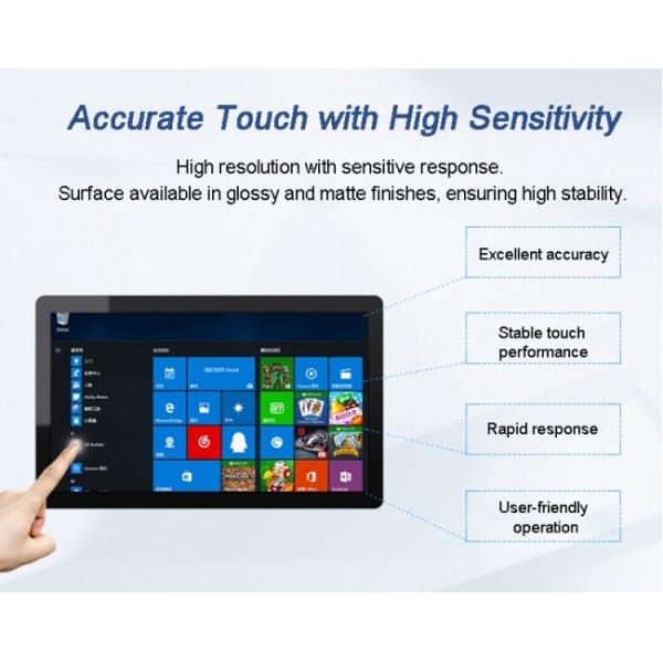 Rack Mounted All In One Industrial Pc Touch Screen Pc I3 I5 I7 RS232 RS485 GPIO Touch Screen 21.5 Inch