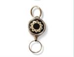 32mm Retractable Metal ID Badge Reel , Yoyo Key Holder With Dome Epoxy Sticker
