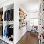 Wooden Modern Style Glass Wardrobe Closet for Walk-in Closet Furniture