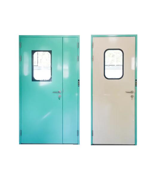 Polymer Hospital Security Clean Room Door Customized Color Automatic Hermetic