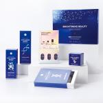 Custom Skincare Packaging Box Lotion Box Silver Paper Blue Printing Paper Box