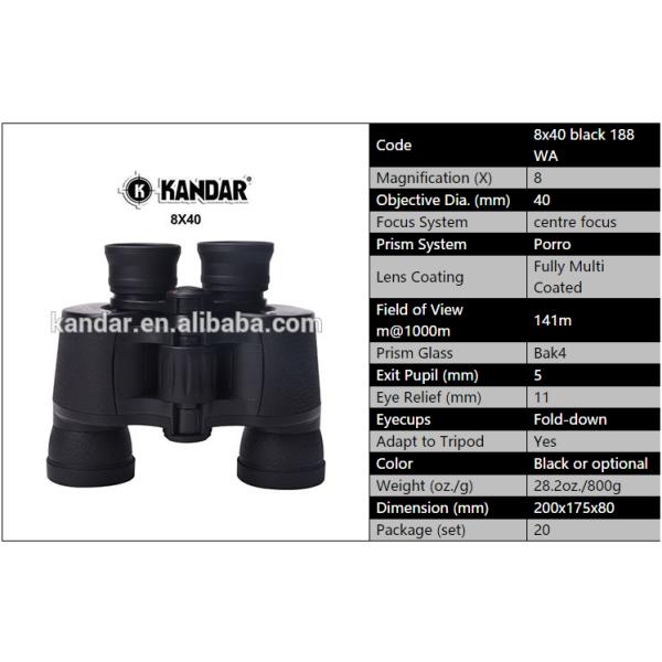 8x40 Waterproof Fogproof Binoculars for Outdoor Activities Customized Support