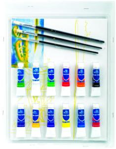 Wholesale 3mm Wooden Palette Included Art Painting Set Art Kits For Toddlers 18pcs from china suppliers