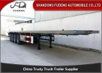 4 Axles 40ft Flatbed Container Semi Trailer With 12 Twist Locks Flat Bed Semi