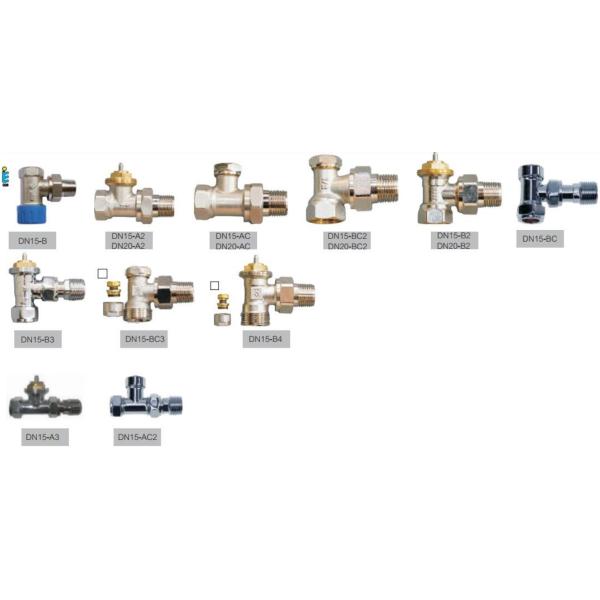 Brushed Thermostatic Radiator Valves Angled Trv Chrome 15mm X1/2"