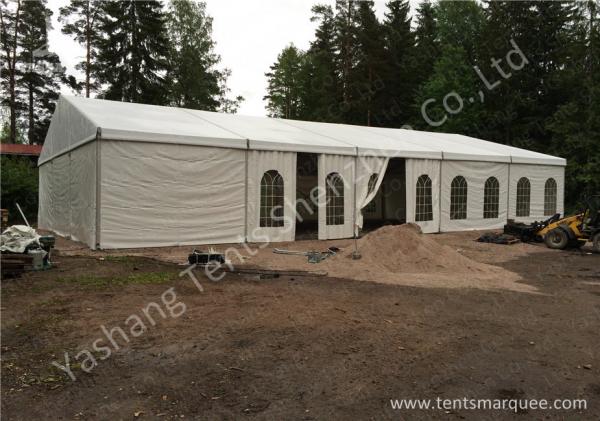 Hard Anodized Aluminium Frame Tents , White waterproof party tents PVC Fabric Cover