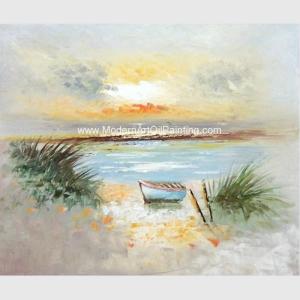 Wholesale Handmade Thick Oil Paint Palette Knife Scenery Beach Ship Modern House Decor from china suppliers