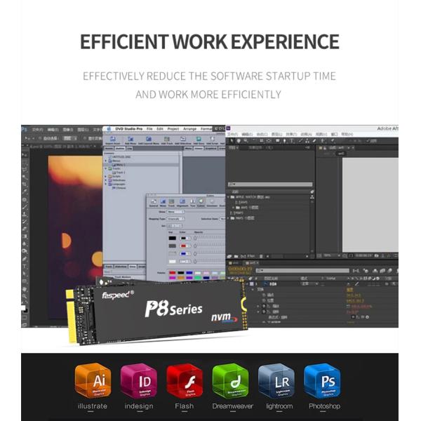 Faspeed 128GB 256GB 500GB 512GB 1TB SSD NMVE M2 2280 PCIe 3.0 Internal For Desktop