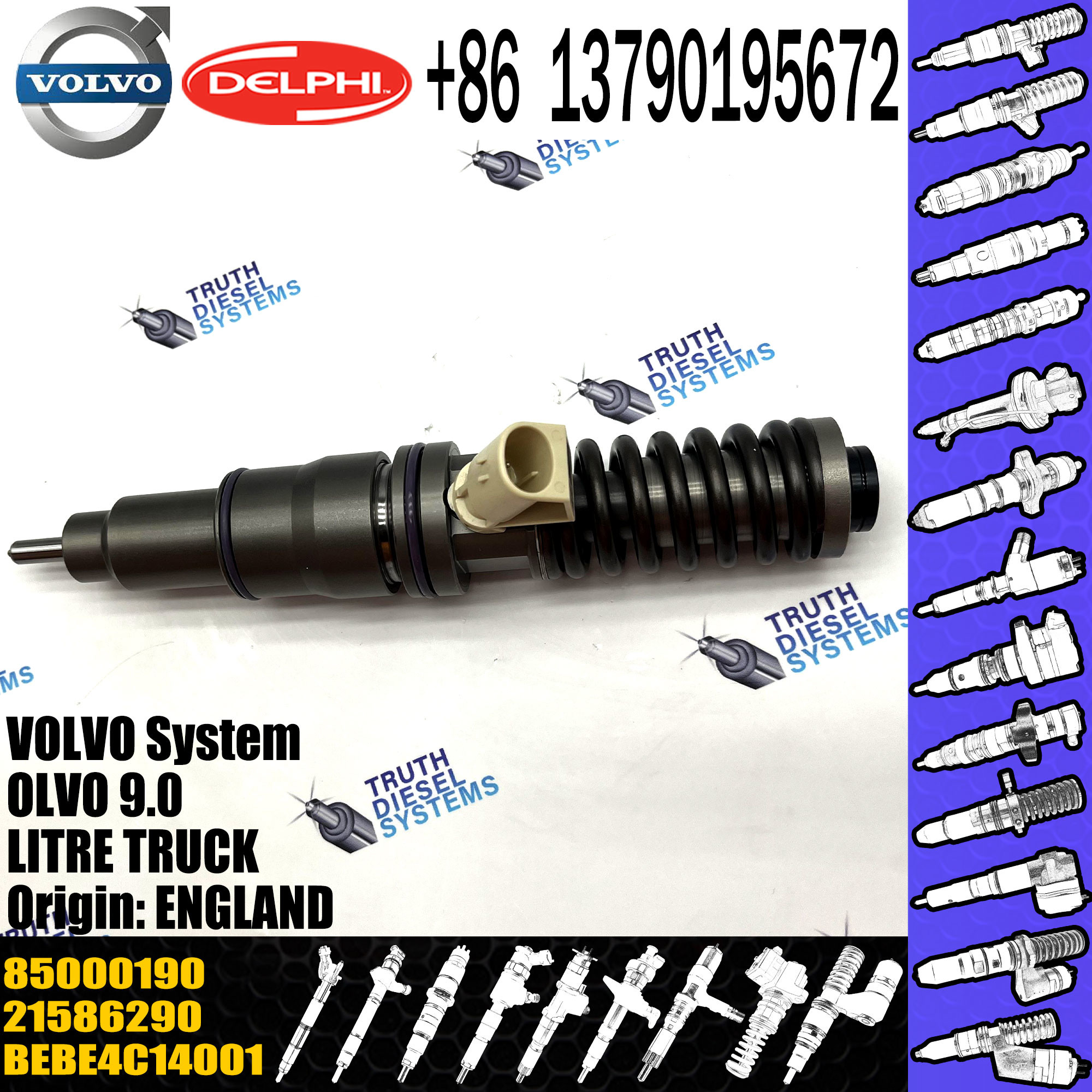 Diesel Inyector Fuel Unit Injector BEBE4C03101 For VOL TRUCK Parts 21586290 85000190