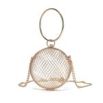 Ball Shape Clutch Purse Party Handbag Rhinestone Ring Handle ODM OEM