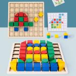 Creative Wooden Block Puzzle Montessori Teaching Children'S Early Educational