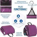 Hanging Toiletry Travel Bag with Expandable Compartments Detachable TSA Friendly