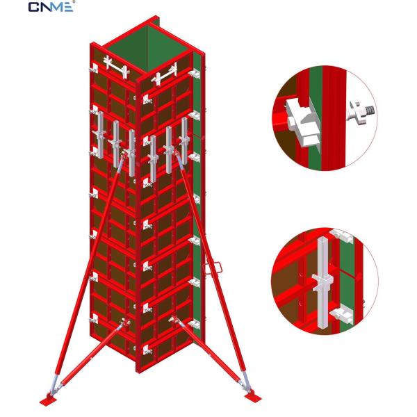Safe Round Column Formwork , Column Steel Formwork 50mm Increments