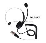 TELIKOU NE-11 | Super Light Single Ear Headset Male Five PIn Intercom Muff